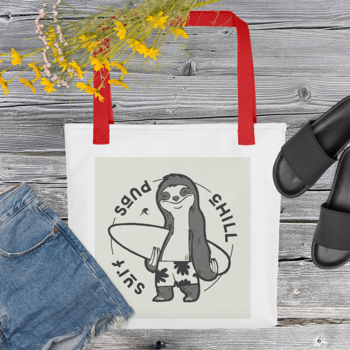 Sloth Surf Sand Chill Tote Bag