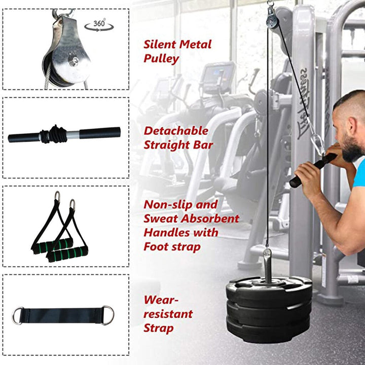 Fitness DIY Pulley Cable Gym Workout Equipment