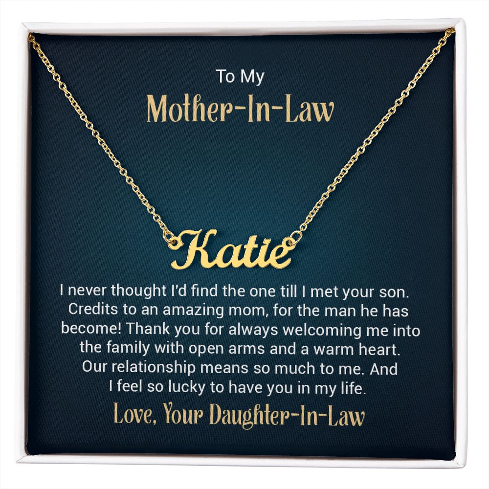Custom Name Necklace For Mother-In-Law