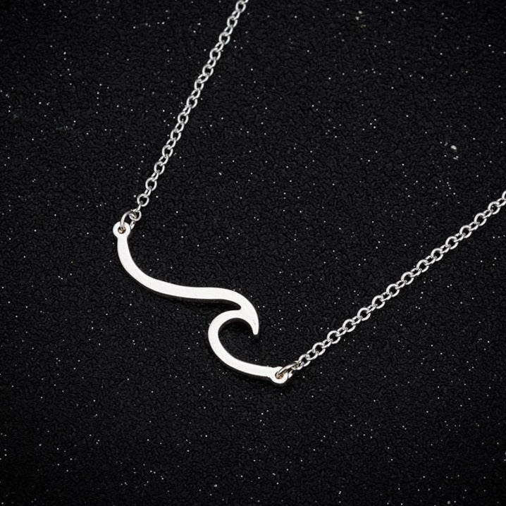 Stainless Steel Wave Necklace